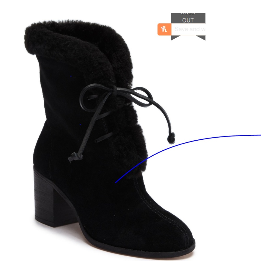 Splendid Faux Fur Lace Up Boots-only worn twice